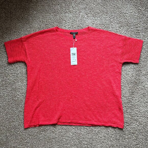 NWT EILEEN FISHER WTMLN Linen Jewel NK Pullover Size S/P - Picture 3 of 7